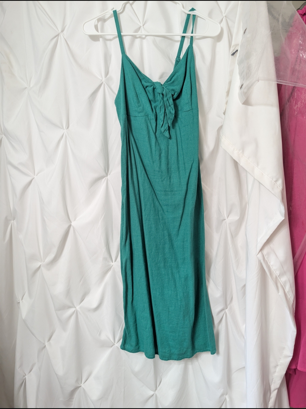 Old Navy Emerald Green Tie-Front Dress